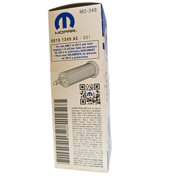 Filtr oleju Mopar MO-349 CHRYSLER DODGE FIAT JEEP RAM 68191349AC - obrazek 5