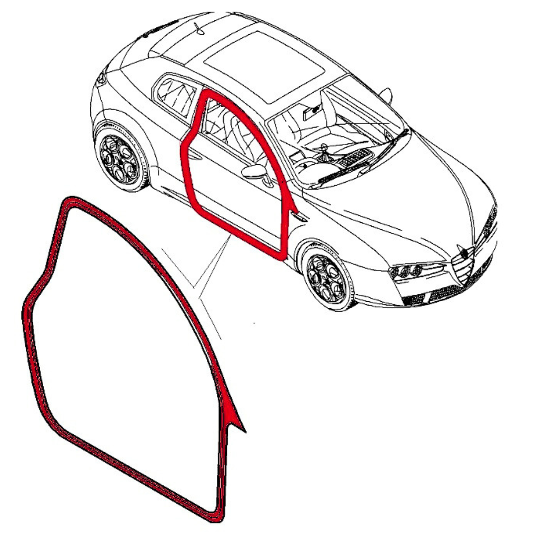 USZCZELKA OBRYSU DRZWI PRAWA ALFA ROMEO BRERA 60694144 oryginalna - obrazek 7